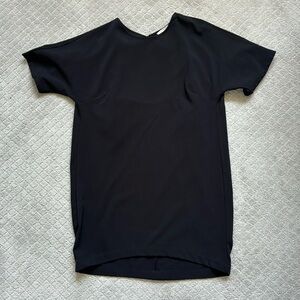 Black short sleeve mini dress